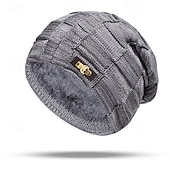 economico Cappello a cuffia-Per uomo Unisex Berretto Cappelli Invernali Berretti Cappello lavorato a maglia Berretto Invernale Nero Vino Fibre Acriliche Lavorato a maglia Traspirante Accogliente Abbigliamento quotidiano Uscire