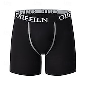 billiga Herrboxers-Herr 5st Grundläggande trosor Boxershorts Kalsong Elastisk midja Terylen Mateial som andas Bekväm Färgblock Brev Multifärg