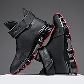 abordables Zapatillas Informales-Zapatillas deportivas rojas para hombre: elegantes y cómodas, con parte superior de malla y cámara de aire, perfectas para un look informal en vacaciones y fiestas navideñas.
