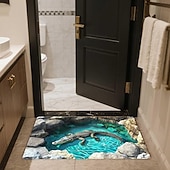 Χαμηλού Κόστους Τελαμότες-3D Οπτική Ψευδαίσθηση Χαλούμι Κίνδυνος Σαλάτας Μη Ολισθηρή Σχέδιο Τρύπας Στροβιλισμού για Είσοδο Αίθουσα Μπάνιο Σκαλοπάτια Εσωτερικού Εξωτερικού Διότιμον Γη Γρήγορη Στεγνή Απορροφητική 20 x 31 ίντσες