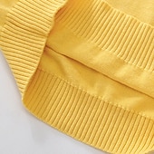 tanie Swetry i kardigany-Dzieci Dla dziewczynek Sweter sweter Jednokolorowe Na zewnątrz Bez rękawów Wycięcie pod szyją Moda 4-12 lat Jesień Żółty Rumiany róż Granatowy