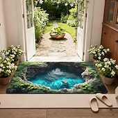 Χαμηλού Κόστους Τελαμότες-3D Οπτική Ψευδαίσθηση Χαλούμι Κίνδυνος Σαλάτας Μη Ολισθηρή Σχέδιο Τρύπας Στροβιλισμού για Είσοδο Αίθουσα Μπάνιο Σκαλοπάτια Εσωτερικού Εξωτερικού Διότιμον Γη Γρήγορη Στεγνή Απορροφητική 20 x 31 ίντσες