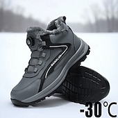preiswerte Winter- und Schneestiefel-Graue Herren-Wintersneaker – isoliert und stützend, ideal für aktive Wintertage, Wandern und Outdoor-Sportarten