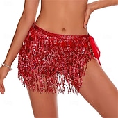 levne Oblečení na břišní tance-Samba Dancewear břišní taneční sukně s třásněmi rave sukně sukně s flitry hip šátek na festivaly kostým pro představení