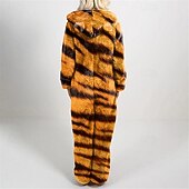 お買い得  レディース パジャマトップス＆ボトムス-女性用 パジャマ ラウンジウェア ワンジー ファッション カジュアル ソフト グラフィック ジッパー バケーション 家 ストリート 長袖 Ｖネック ブルー ブラック ピンク ルビーレッド オレンジ 春 秋 冬 レギュラー