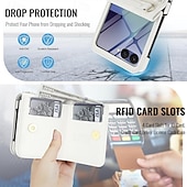 levne Pouzdra pro Samsung-telefon Carcasă Pro Samsung Galaxy Z Flip 7 Z Flip 6 Z Flip 5 Z Flip 4 Z Flip 3 Flip Cover a chránič obrazovky Držák na prsteny Nárazuvzdorné Retro PU kůže