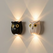 ieftine Aplice de Exterior-Lumină de Noapte cu Senzor de Corp Lampă de Perete Creativă cu Bufniță Reîncărcabilă USB Fără Necesitatea Cablării Dimming Iluminat pentru Acasă în Living Coridor Dormitor Dulap
