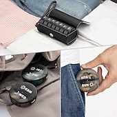 baratos armazenamento de bagagem e viagem-Organizador de comprimidos semanal para 2 doses diárias com estojo em couro PU, caixa organizadora de comprimidos para 7 dias, ideal para viagens - dispensador portátil de comprimidos AM/PM para