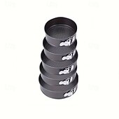 cheap Kitchen Set-Non-Stick Metal Bake Mould Kitchen Accessories Round Cake Pan Bakeware Removable Bottom Carbon Steel Cakes Molds