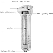 お買い得  クランプ＆プライヤー-ミニレンチマルチツール、ポケットマルチツールミニレンチ、コンパクトなチタンマルチツール、キーチェーンマルチツール、ボトルオープナーキーチェーン、バックパッキング、キャンプ、ハイキングの日常の準備に