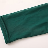 Недорогие Стандартный бальный зал-Женское элегантное платье для бальных танцев изумрудно-зеленого цвета с кружевной аппликацией, открытыми плечами и длинным рукавом, для вальса, танго, современной румбы, для выступлений на