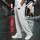 baratos Perna Reta-Homens Calças Esportivas Calça de moletom com pernas largas Calças Calças de moletom abertas Com Cordão Cintura elástica Tecido Respirável Comprimento do joelho Esportes Casual Diário Roupa de rua