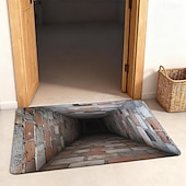 cheap Doormats-3D Optical Illusion Doormat Visual Trap Floor Mat Non Slip for Doorway Entryway Bathroom Kitchen Indoor Outdoor Diatomaceous Earth Quick Dry Absorbent 20 x 31 inch