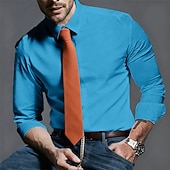  Ανδρικά Πουκάμισο Επίσημο Πουκάμισο Σκέτο Γάμου ΕΞΩΤΕΡΙΚΟΥ ΧΩΡΟΥ Ροζ Ανοικτό Μαύρο Λευκό Πράσινο Ανοικτό Μακρυμάνικο Απορρίπτω Άνοιξη Φθινόπωρο Ρούχα Σκέτο