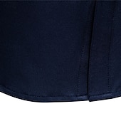 preiswerte Freizeithemden für Herren-Herren Hemd Sommerhemd Freizeithemd Strandhemd Knopfhemd Schwarz Marineblau Himmelblau Langarm Farbblock Stehkragen Urlaub Hawaiianisch Patchwork Bekleidung Polyester Mode Lässig Bequem