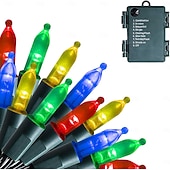 ieftine Parte-Lumini Roșii și Verzi Lumini Mini Conectabile Lumini pentru Copaci cu Fir Verde pentru Petreceri Interioare și Exterioare