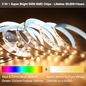 お買い得  リモコンコントロール-2.5m 5メートル 7メートル ライトセット 60 LED 5050 SMD 12mm 1セット RGB LEDストリップライト パーティー ホリデー 接続可 110-240 V 24 V