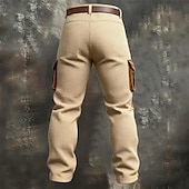 Χαμηλού Κόστους Στρατιωτικά παντελόνια-Ανδρικά Βάφλα Παντελόνια με τσέπες Παντελόνια Casual παντελόνι Τσέπη Ελαστική μέση Πολλαπλή τσέπη Σκέτο Άνεση Moale Πλήρες μήκος Causal Καθημερινά ΕΞΩΤΕΡΙΚΟΥ ΧΩΡΟΥ Διακοπές Μοντέρνα Μαύρο Πράσινο Χακί