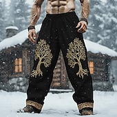 economico Pantaloni casual stampati da uomo-Per uomo Vichingo Albero della vita Arte celtica Pantaloni Pantaloni casual Misura del girovita medio Vita elastica con coulisse Vintage Retrò All'aperto Campeggio &amp; Escursionismo Caccia Pantaloni a