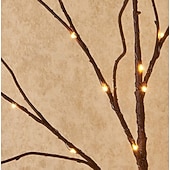 Недорогие Декоративные огни-Светящиеся ветви на батарейках гирлянды фонарики из ивы для домашнего украшения спальни камина праздничного декора для использования внутри и снаружи (ваза не включена)