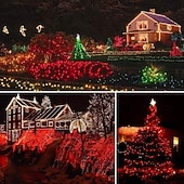 levne Solární řetězec světla-Solární Světelný Řetěz Vnitřní Vnější Super Jasná LED Světelný Řetěz Voděodolné Třpytivé Světla pro Dekoraci Stromů