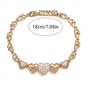 billige Armbånd-Kubisk Zirkonium Klassisk geometriske Kjæreste Elegant Personalisert Enkel trendy Chrome Armbånd Smykker Sølv / Gull Til Bryllup Fest Engasjement Skoleball