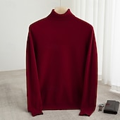 preiswerte Wollpullover für Herren-Hochwertiger Herren-Rollkragenpullover aus reiner Wolle und Kaschmir, klassischer Strickpullover, weich, warm und atmungsaktiv