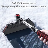 levne vytápění a chlazení-Přenosná lopata na sníh s otočením o 360° do auta, víceúčelová škrabka na led s robustní konstrukcí, zimní nástroj na odklízení sněhu z oken aut, venkovní použití a sněžné skútry