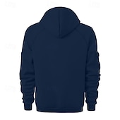 baratos hoodies básicos dos homens-Homens Moletom Full Zip Hoodie Moletom com zíper Azul Preto Branco Verde Tropa Vinho Com Capuz Tecido Zip Up Bolsos Desportos e Ar livre Casual Diário Roupa de rua Designer Básico Primavera Outono
