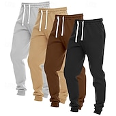 Χαμηλού Κόστους Αθλητικά παντελόνια-Ανδρικά Αθλητικές Φόρμες Παντελόνι Fleece Τζόγκκερ Παντελόνια Casual παντελόνι Κορδόνι Τσέπη Ελαστική μέση Σκέτο Άνεση Πλήρες μήκος ΕΞΩΤΕΡΙΚΟΥ ΧΩΡΟΥ Καθημερινά Απλός Κλασσικό στυλ 1 2 Μικροελαστικό