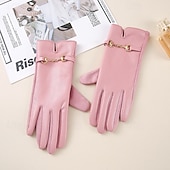 Недорогие Перчатки-Жен. 1 пара С пальцами / Зимние Активный / Уличный стиль Перчатки - Полотняное плетение Стильные