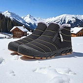 cheap Winter &amp; Snow Boots-Men's Waterproof Insulated Snow Boots - Non-Slip, Warm Winter Footwear for Outdoor Adventures and Cold Weather
