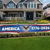  Флаг 250-летия размером 120" x 20" Америка 1776-2026 США 250 лет праздничные принадлежности патриотические украшения для дома Семиквинтессенциаль