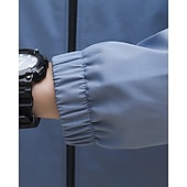 abordables Vestes de course-Homme Couleur Unie Veste zippée blouson aviateur Manteaux décontractés Printemps &amp; Automne avec poches manche longue Athleisure Imperméable Léger Salle de sport Randonnée Course Entraînement Noir