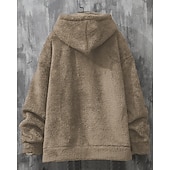 preiswerte einfache Trainingsanzüge-Zweiteiliger Fleece-Trainingsanzug für Herren – schwerer Hoodie und Jogginghose, einfarbige Sport-Streetwear mit Taschen