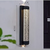 voordelige buiten wandlampen-LED-buitenverlichting met bubbelglas, waterdichte zwarte buitenlamp voor wandmontage, geschikt voor buitenverlichting in huizen, vaste draad