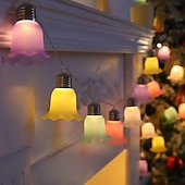 billige Feststrenglys-LED ballet skjørt eventyr lyslenker 2m 10 LED 3m 20 LEDs batteridrevet passende bryllup valentinsdag bursdagsfest hjem hage balkong feriedekorasjon