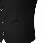 preiswerte Feier zum Feiertag-Herren Smokings Partyanzüge Lässig Schwarz Weiß Frühling, Herbst, Winter, Sommer Anzug Schalkragen Mode Party Patchwork Figurbetonter Schnitt 3-teilig Einreiher - 1 Knopf