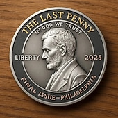 Недорогие 250-летие США-Памятная монета «последний цент», юбилейная монета 1793–2025 гг. – памятная монета Линкольна, исторический дизайн американской пенни, редкий коллекционный подарок, юбилейная монета, патриотический сувенир.