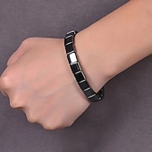 cheap Home Supplies-Men's Hematite Bracelet, Natural Stone Beaded Elastic with Stones, Minimalist Durable Everyday Casual Wear, for Formal Events &amp; Casual Attire, Year-Round Elegant Beaded Bracelet, Jewelry Gift