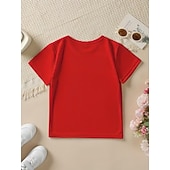 זול הומור שובב תלת-ממדי של נערה-חולצת טריקו לבנות למסיבת ראש השנה 2026 עם גרפיקה תלת מימדית, אותיות, שרוולים קצרים, הדפס תלת מימד, קיץ, אביב, ספורט, אופנתי, אופנת רחוב, ילדים 4-12 שנים, צווארון עגול, חוץ, קז'ואל, יומי, גזרה רגילה