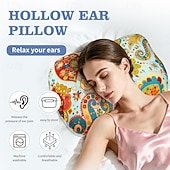levne Ložní doplňky-Polštářek do ušního otvoru z polypropylenové bavlny s pomalým odrazem, polštářek ve tvaru slunečnice, opěrný polštářek do ušního otvoru pro spaní na boku, pohodlný polštářek do ušního otvoru pro lepší