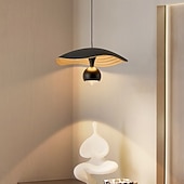 Недорогие Подвесные огни-Современный скандинавский подвесной купольный светильник из алюминия и акрила с подсветкой для спальни