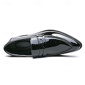 economico Mocassini-mocassini slip-on da uomo in vernice viola dal design elegante: calzature eleganti per feste, matrimoni ed eventi alla moda