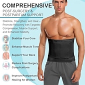 Недорогие Ортопедические фиксаторы и суппорты-абдоминальный бандаж для мужчин &amp;Женский послеоперационный бандаж для живота, регулируемый компрессионный бандаж, поддерживающий пояс для живота при грыже