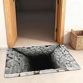 cheap Doormats-3D Optical Illusion Doormat Visual Trap Floor Mat Non Slip for Doorway Entryway Bathroom Kitchen Indoor Outdoor Diatomaceous Earth Quick Dry Absorbent 20 x 31 inch