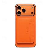 billige iPhone-etuier-telefon Etui Til iPhone 17 Pro Max 17 Air 17 16 15 14 Pro Max Plus 13 Pro Max Bakdeksel med stativ Støtsikker Kontor / Bedrift PU lær