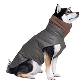 cheap Coats-Warm Dog Winter Vest with Turtleneck for Medium Large Dogs - Quilted Pet Jacket for Cold Weather - Windproof &amp; Comfortable
