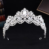economico Tiare &amp; Corone-Diademi Acconciatura Strass Lega Matrimonio Compleanno Elegante Vintage Con Strass Copricapo Copricapo