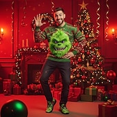  Fun Ugly Christmas Shoes Men's 3D Print Cartoon Character Design Graphic Sneakers with Vibrant Print for Festive and Fun Holiday Footwear